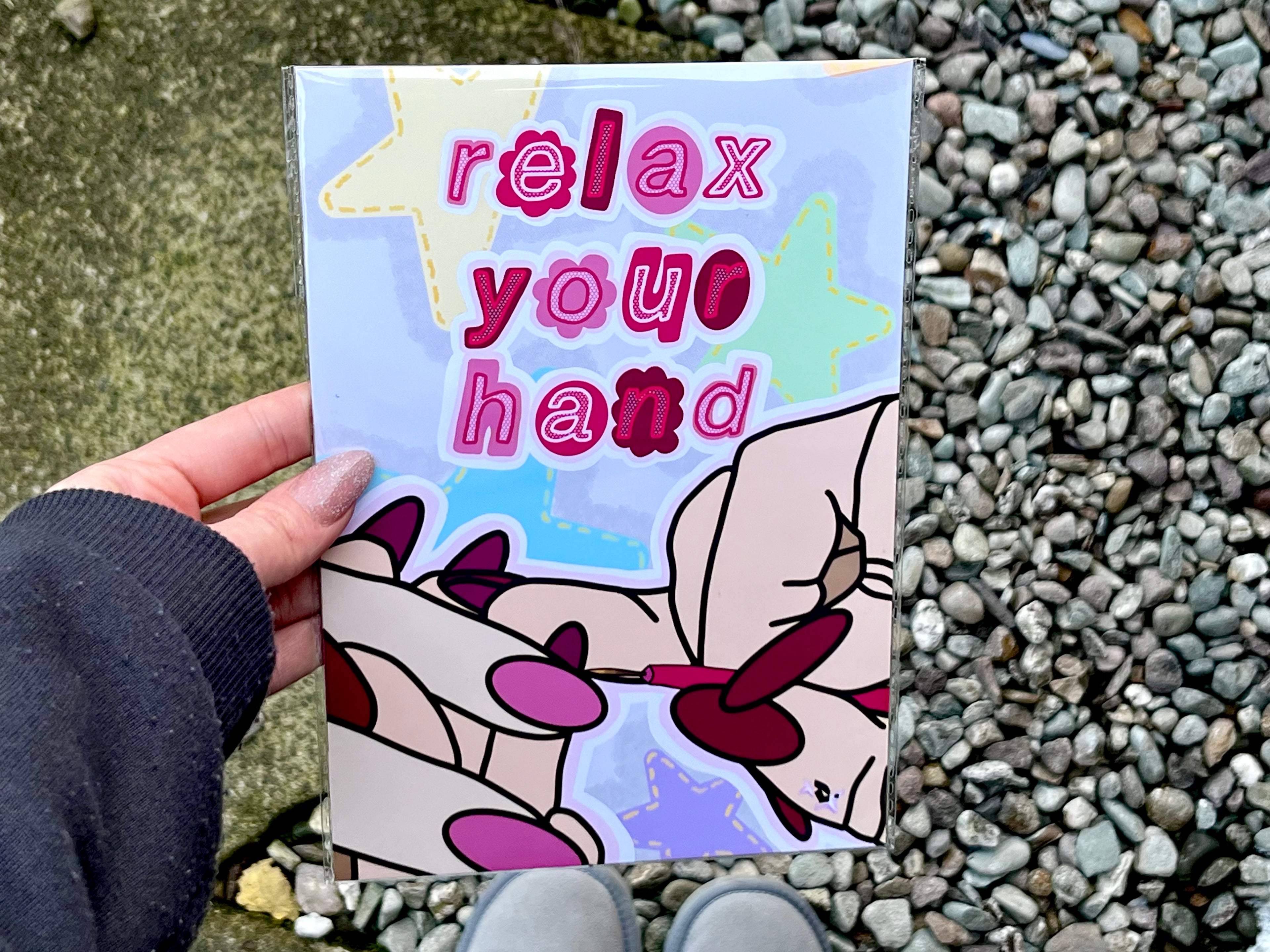 ‘relax your hand’ print