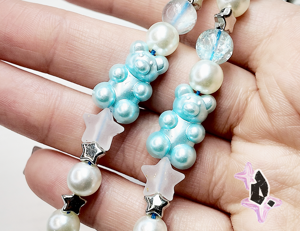 'Teddy' Custom Bag Charm (Blue)