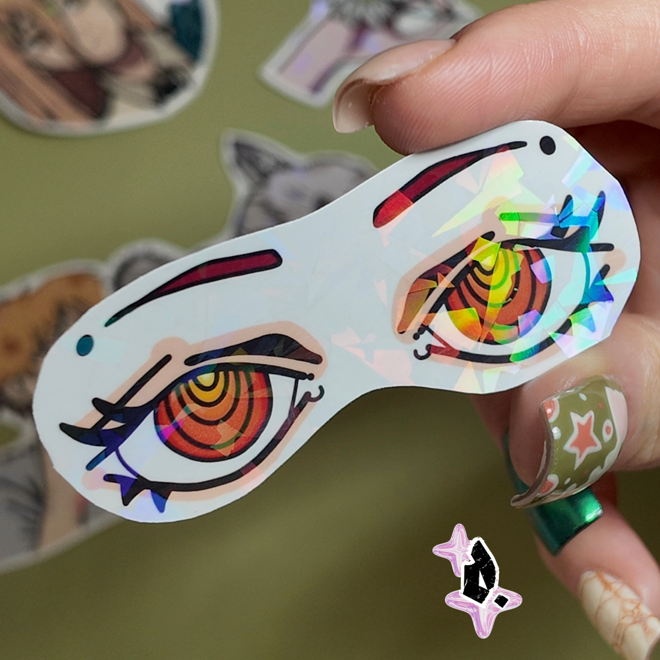 'Chainsaw' Holographic Stickers