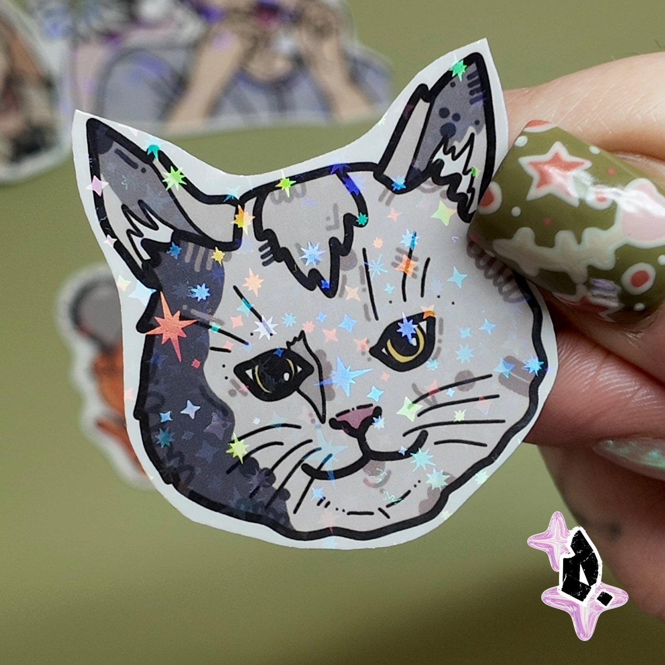 'Chainsaw' Holographic Stickers