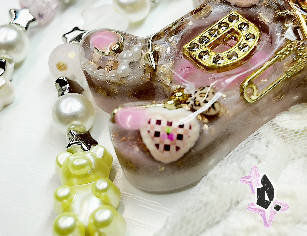 'Teddy' Custom Bag Charm (Cream)