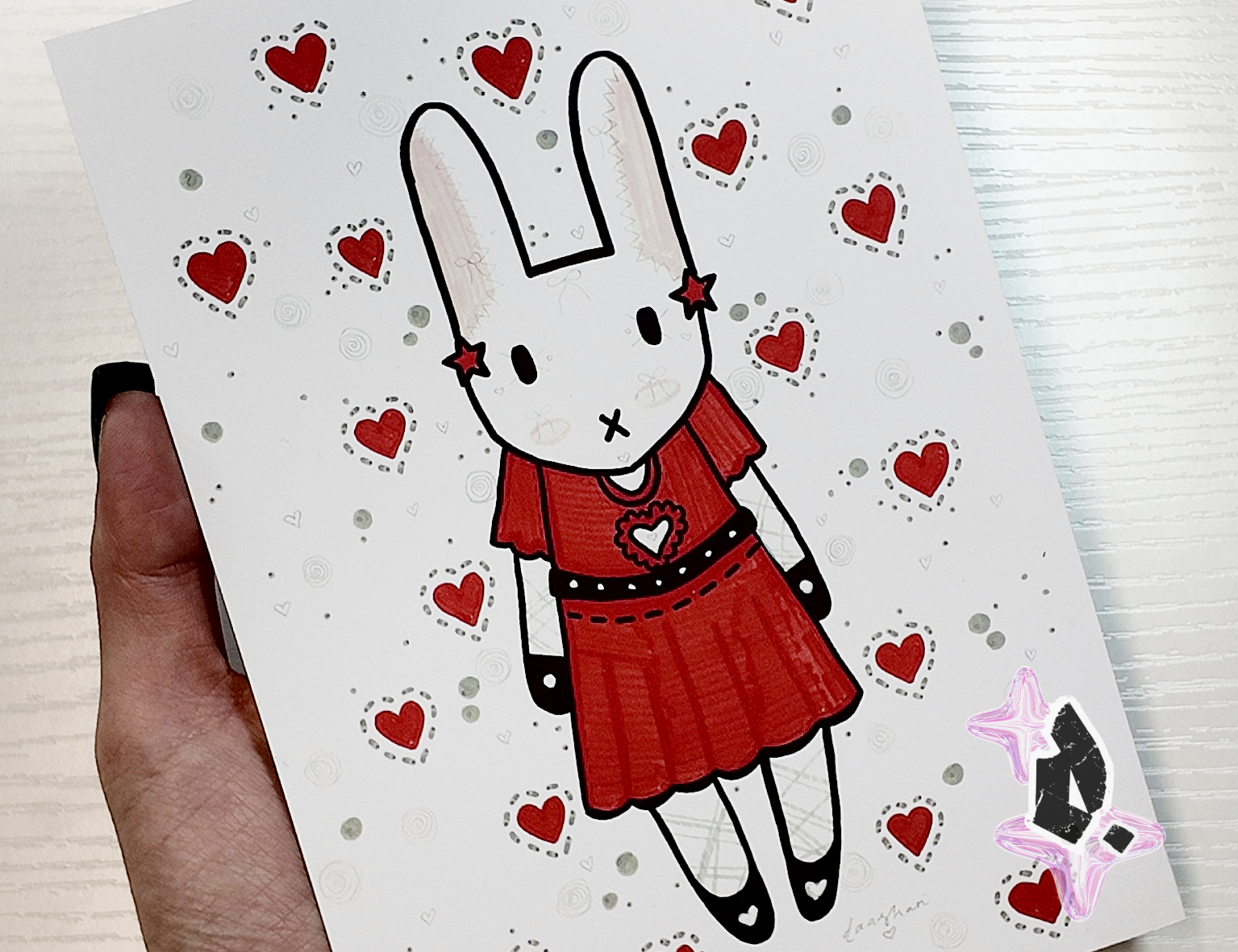 'Ballerina Bunny' A5 Print