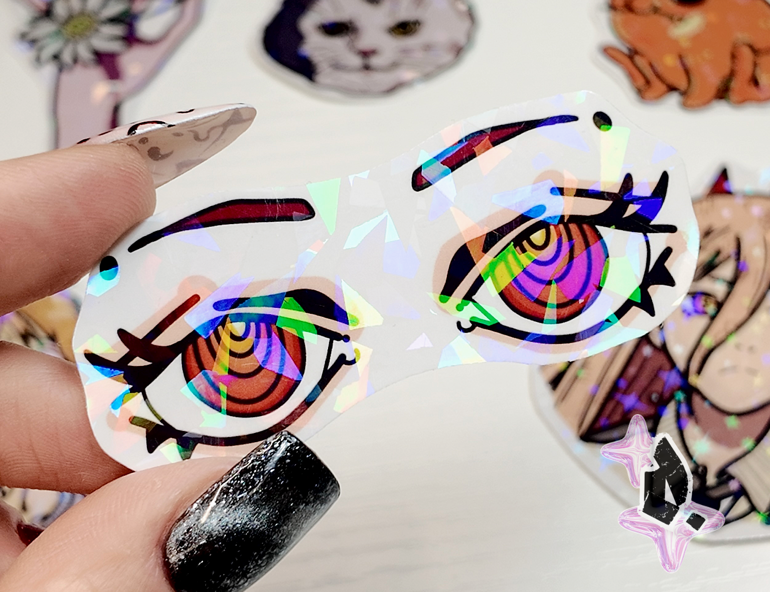 'Chainsaw' Holographic Stickers