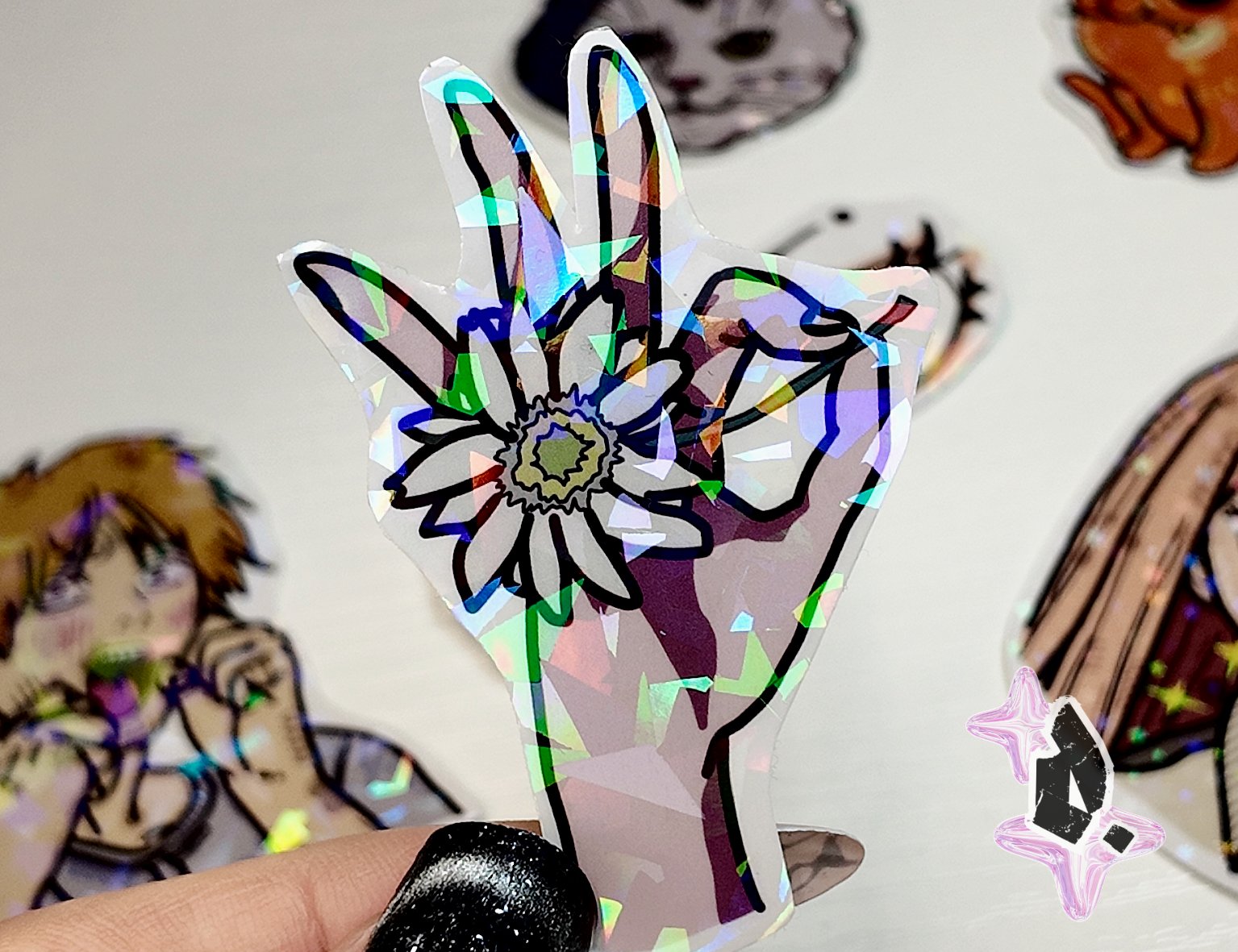 'Chainsaw' Holographic Stickers