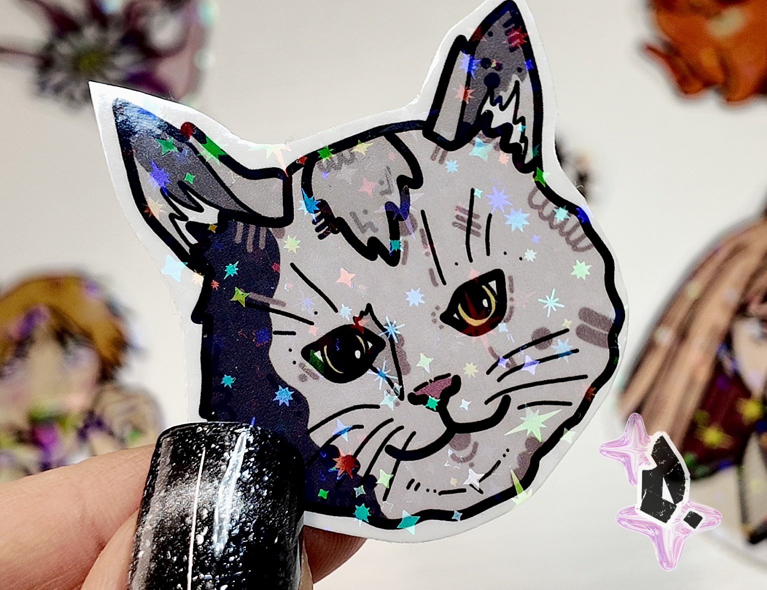 'Chainsaw' Holographic Stickers