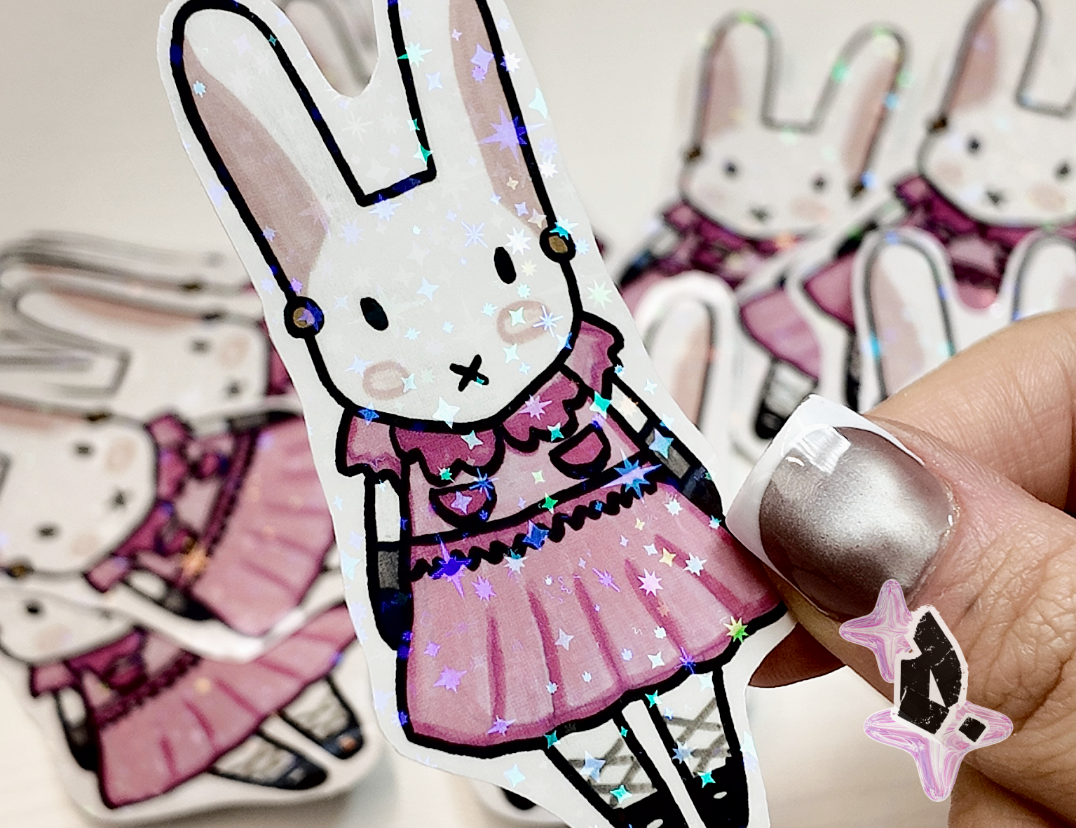 'Bunny' Holographic Sticker