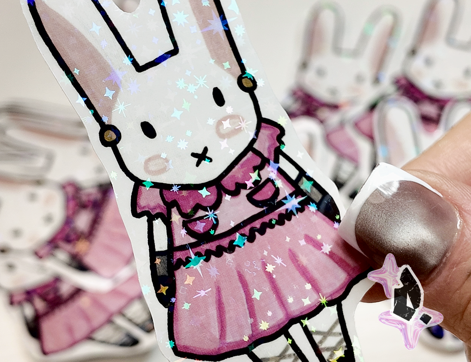 'Bunny' Holographic Sticker