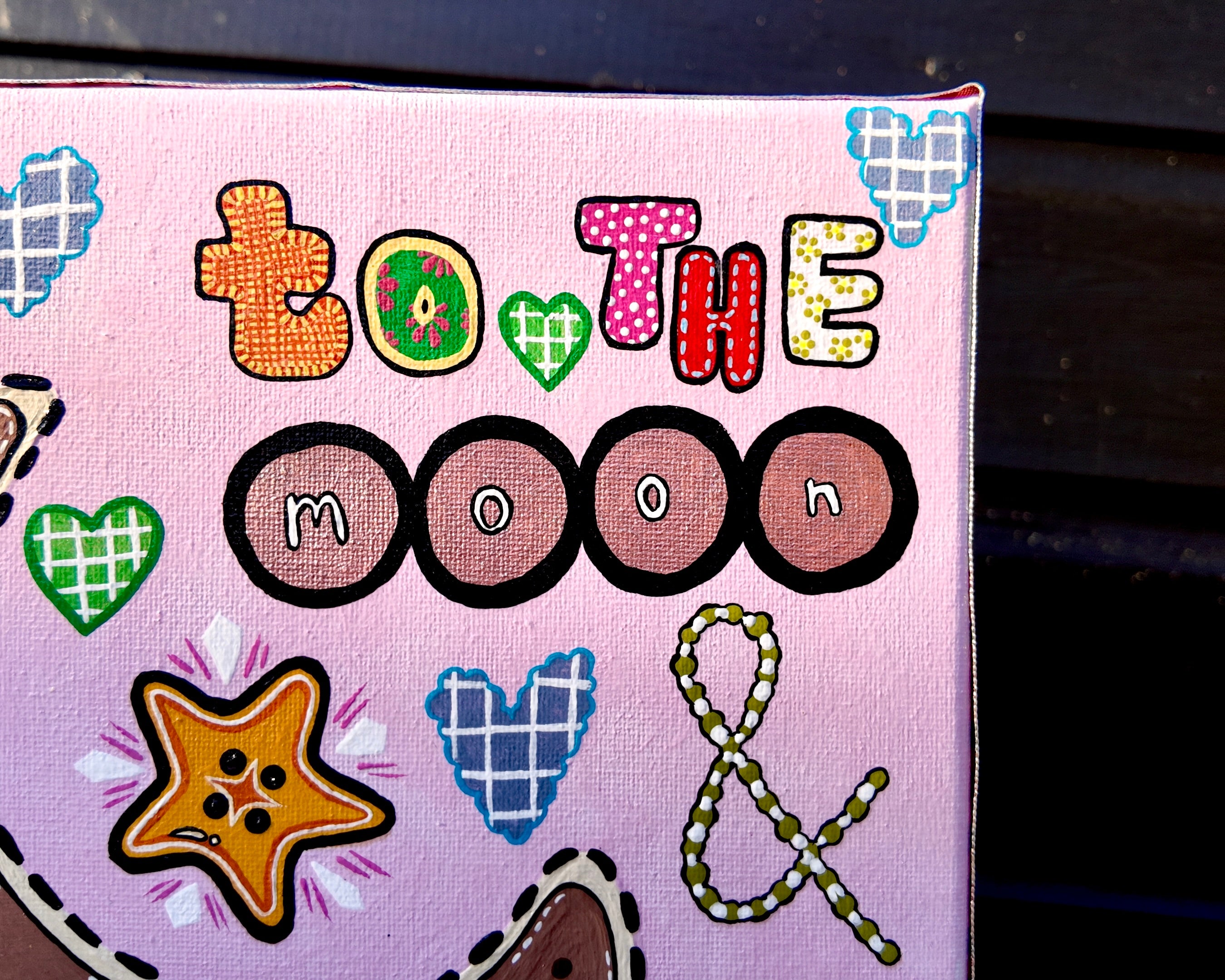 'to the moon and back' Acrylic Painting on Canvas